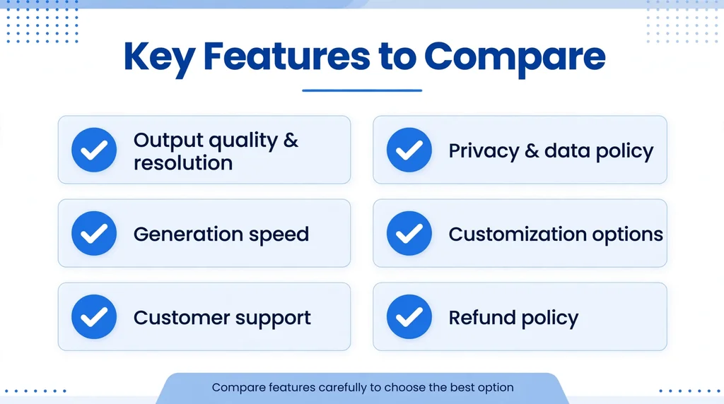 Checklist of key features to compare when choosing NSFW AI tools