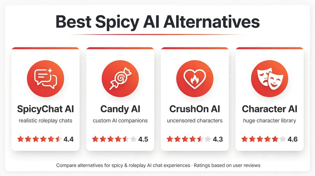Top Spicy AI alternatives compared with ratings