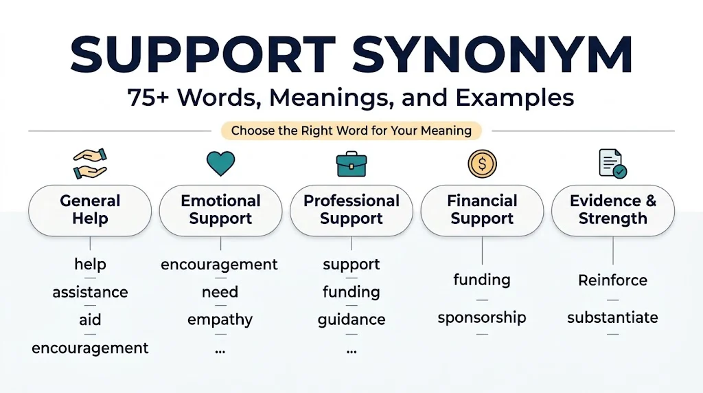 support synonym