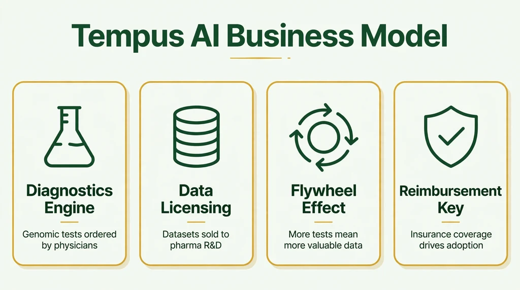 Tempus AI stock business model infographic