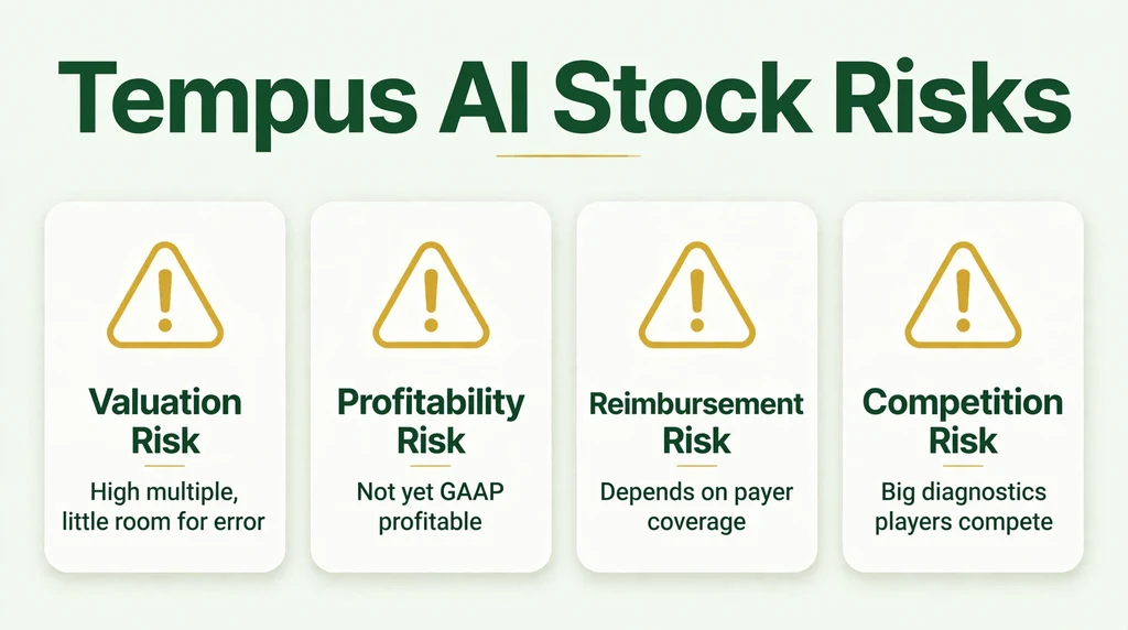 Tempus AI stock risks infographic