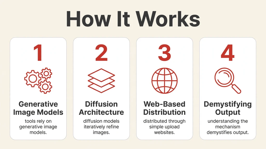 Undress AI how it works infographic