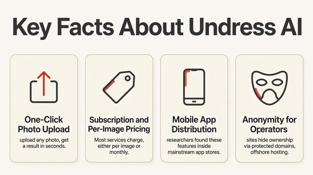 Undress AI key features infographic