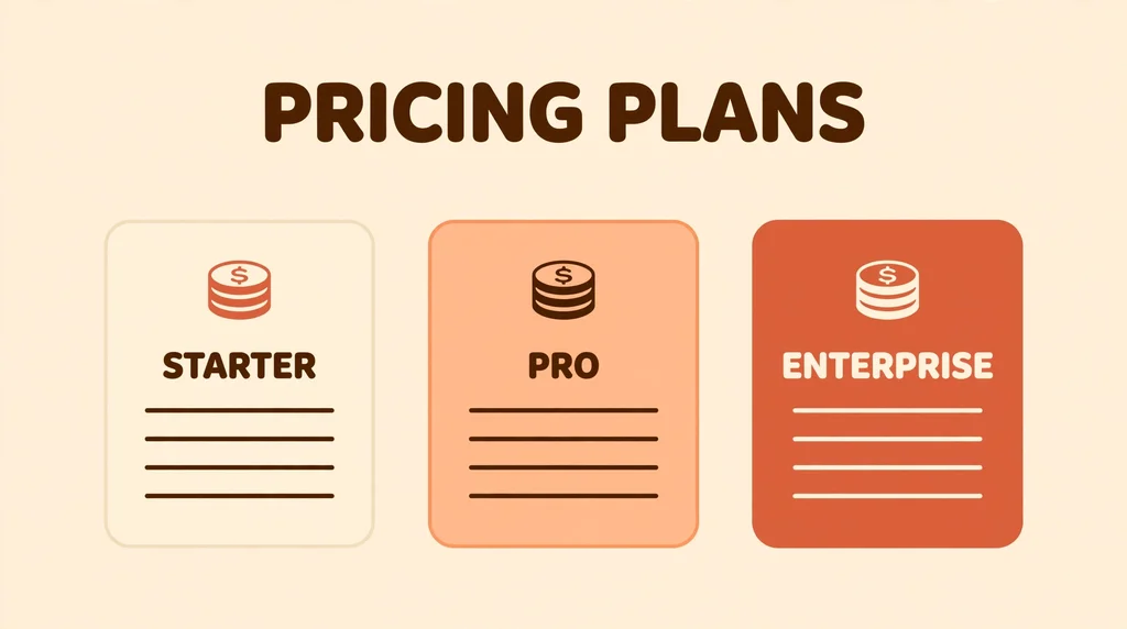 Three pricing plan cards with coin icons for Winston AI subscription tiers