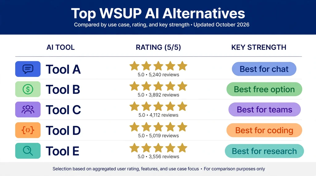 Rated comparison of top WSUP AI alternative tools